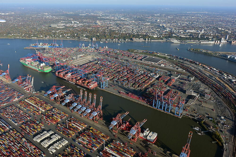 Container terminal at the Port of Hamburg